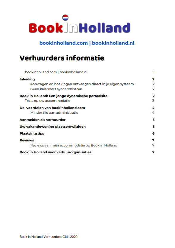 Verhuurdersinformatie Book in Holland