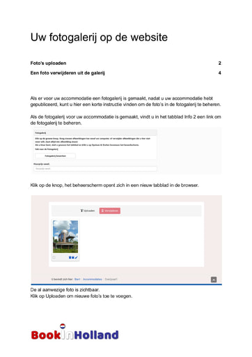 Foto's beheren in de fotogalerij
