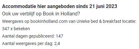 Benieuwd wat een pagina op bookinholland.com oplevert